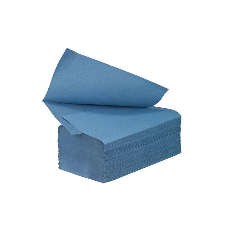 High-Capacity V-Fold Blue Hand Towels for Dispensers  - Pack of 4,680