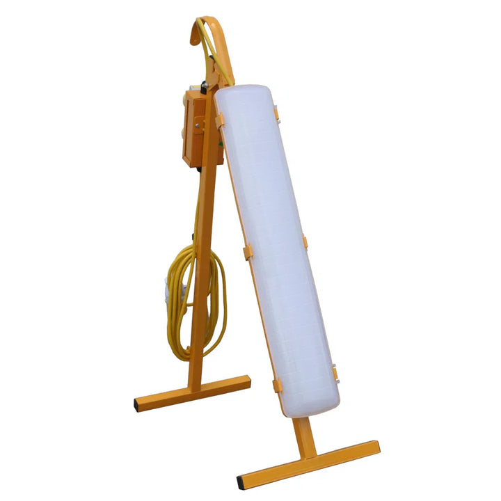 2ft LED Plasterers Light with A-Frame Stand - 110V Durable Site Lighting