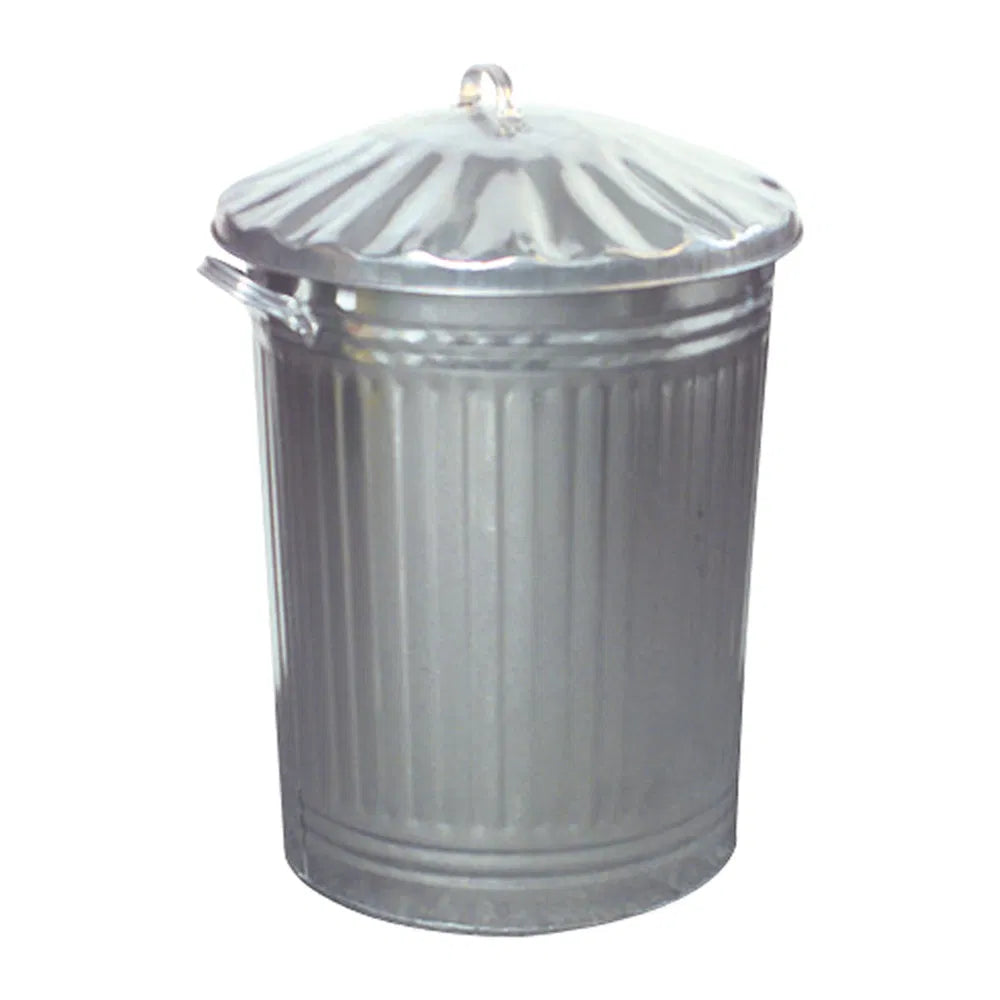 Galvanised Dust Bin - 90 Litre | Durable Outdoor Waste Solution