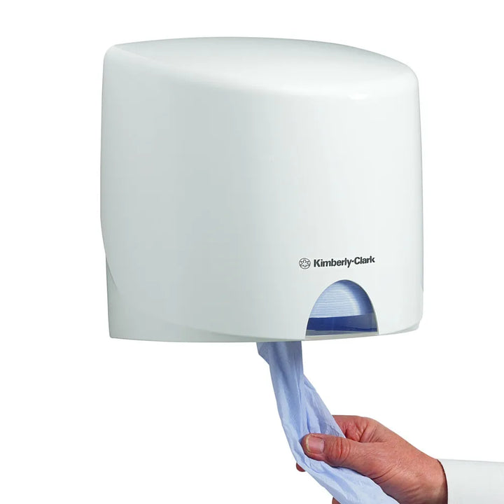 Kimberly Clark White Centrefeed Roll Dispenser - Ideal for High-Traffic Environments