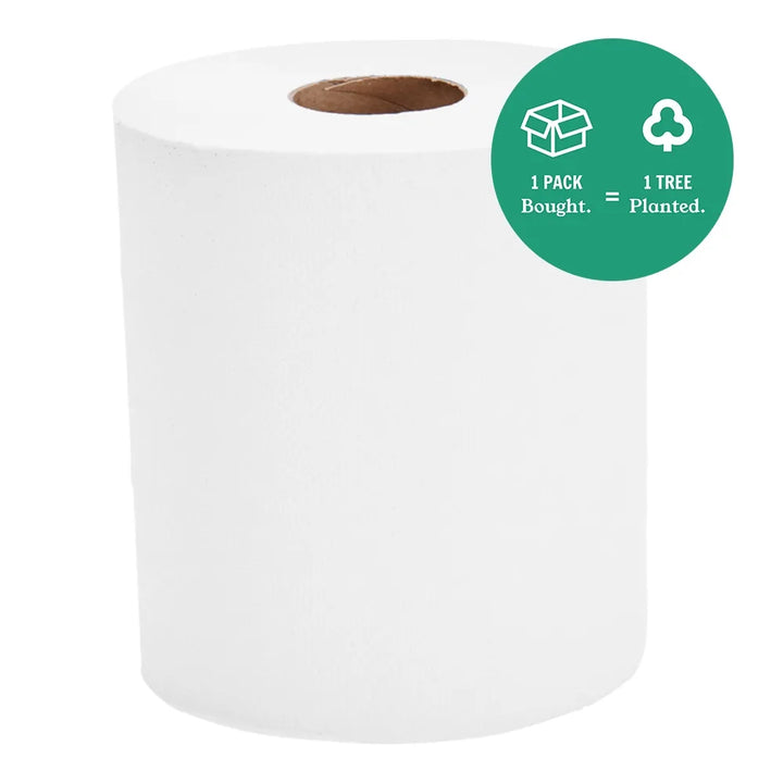 Serious Tissues Centrefeed Embossed 2-Ply - White - Pack of 6 | Soft & Durable