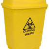 50 Litre Yellow Clinical Waste Bin with Flip Top Lid - Secure and Convenient