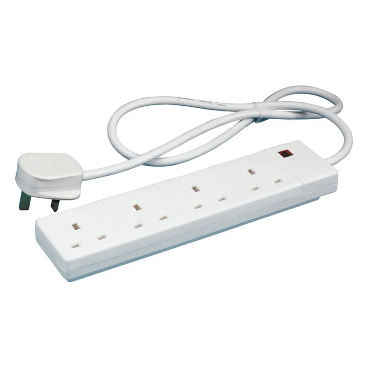 4 Gang Extension Lead - 230V - 13Amp - 2m: Multi-Socket Power Extension for Versatile Use