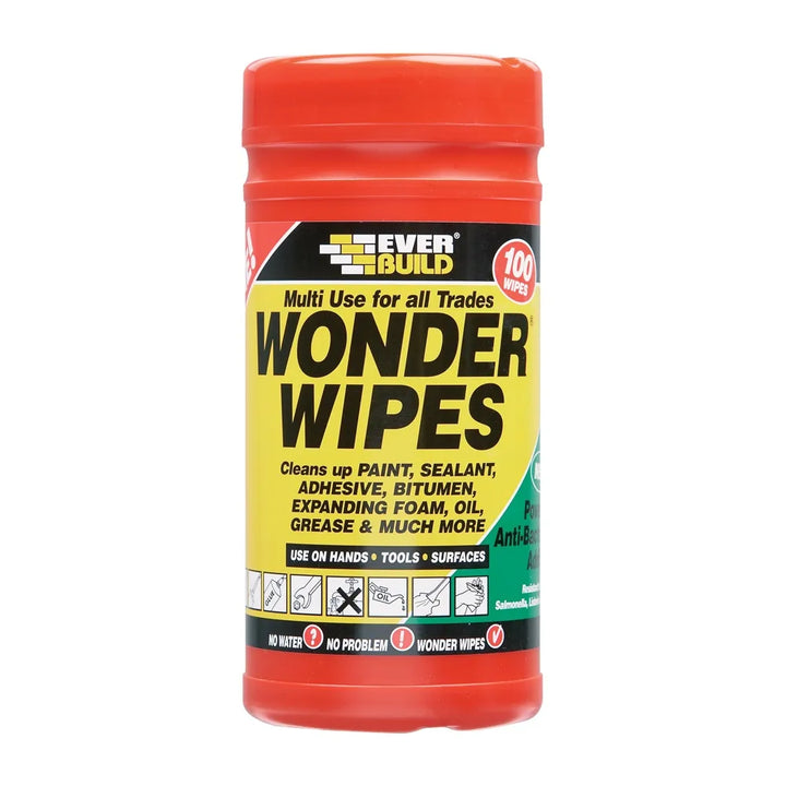 Everbuild Wonder Wipes - Pack of 100 | Multi-Purpose Cleaning Wipes