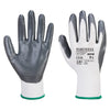 Durable A310 Flexo Grip Nitrile Gloves - Grey/White for Versatile Applications