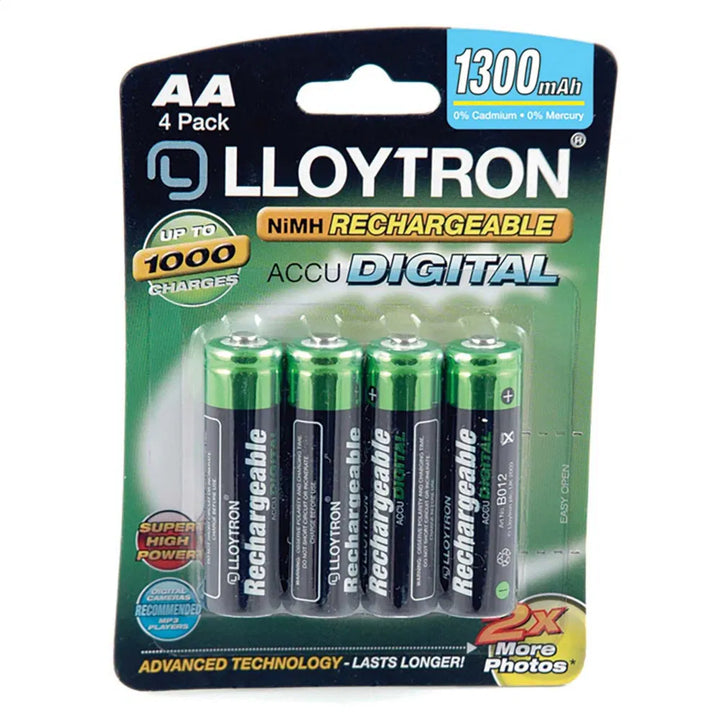 AA Rechargeable Batteries (LY0120) - Pack of 4 | Eco-Friendly, High-Capacity Power