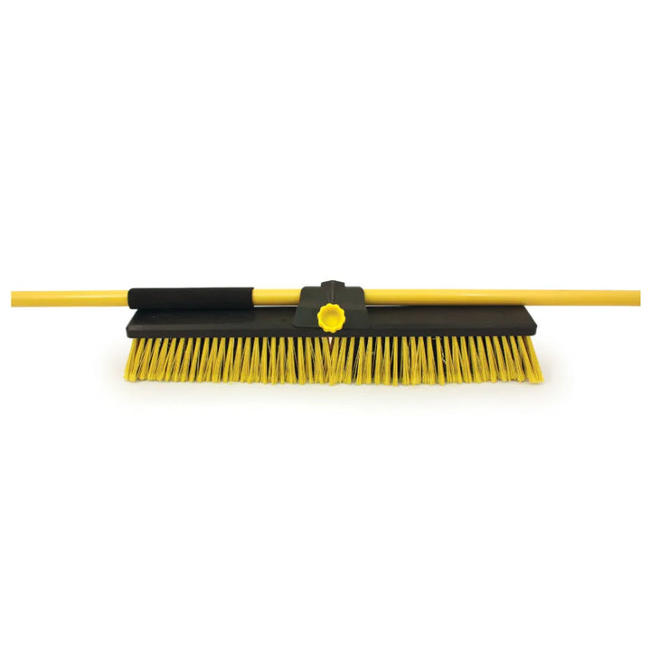 24" Bulldozer Broom – Soft & Stiff Bristles with Metal Handle