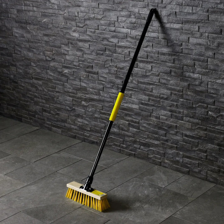 Bulldozer Dual Colour PVC Broom – 11" with Sturdy Wooden Handle