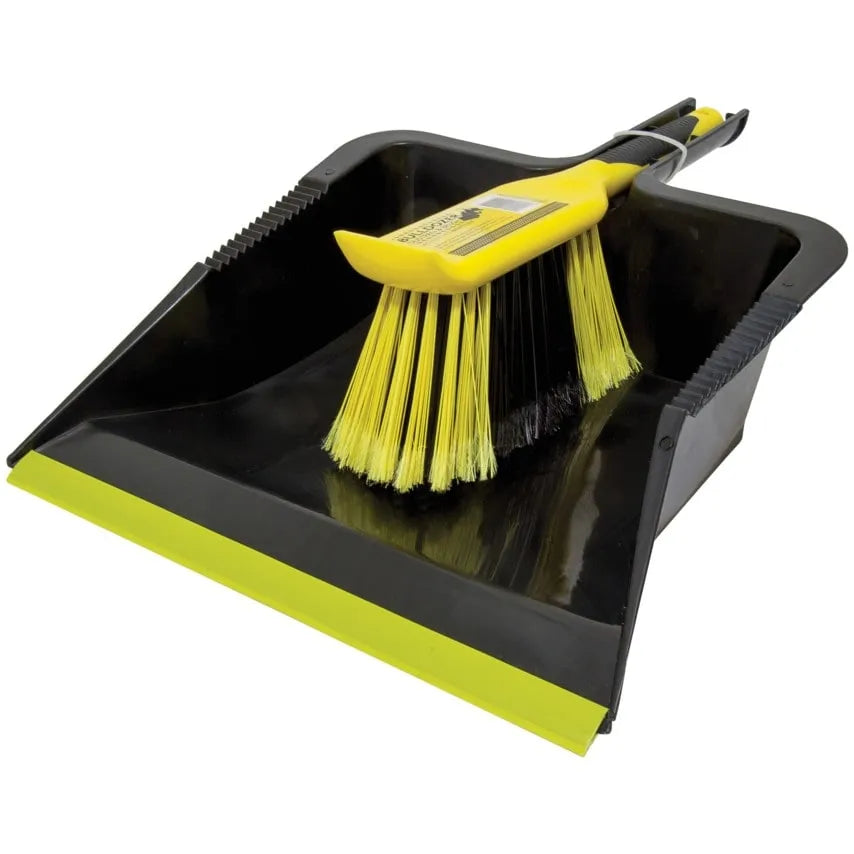 Bulldozer Heavy Duty Dustpan & Brush Set | Durable Cleaning Solution