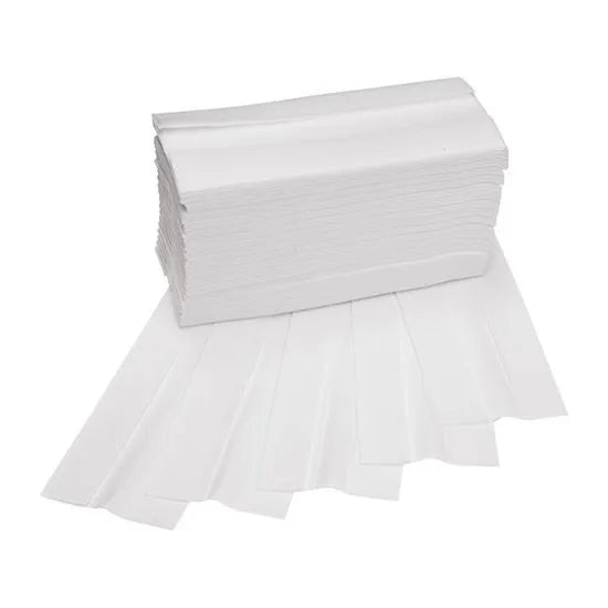 C-Fold Pure Pulp Hand Towels - 2 Ply White - Pack of 2,376 | Soft & High Absorbency