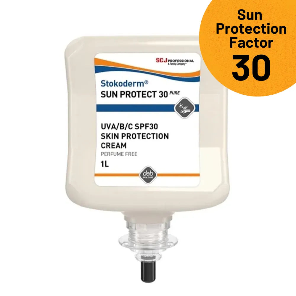 Deb Stokoderm Sun Protect 30 PURE - 1 Litre Cartridge | Industrial SPF30 Sunscreen