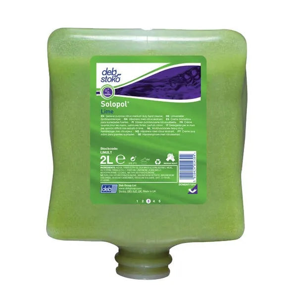 Solopol Lime Hand Cleaner - 2L Cartridge | Ideal for Industrial & Food Environments