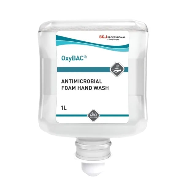 Deb Stoko OxyBAC Foam Wash - 1 Litre Cartridge | Antibacterial Hand Cleanser