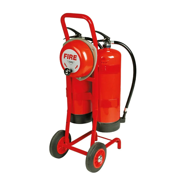 Double Fire Trolley with Rotary Hand Bell – Reliable Fire Safety Solution