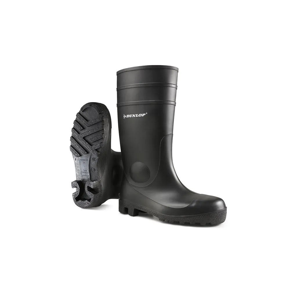 Black Dunlop Protomaster Full Safety Wellington | Comfort Meets Durability