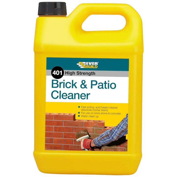 5 Litre Everbuild 401 Brick & Patio Cleaner - Powerful Cleaner for Brick, Stone, and Paving