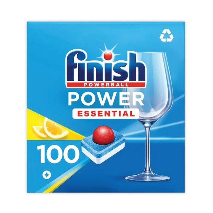 Finish Dishwasher Power Essential Lemon Tablets – Pack of 100 for Superior Cleaning