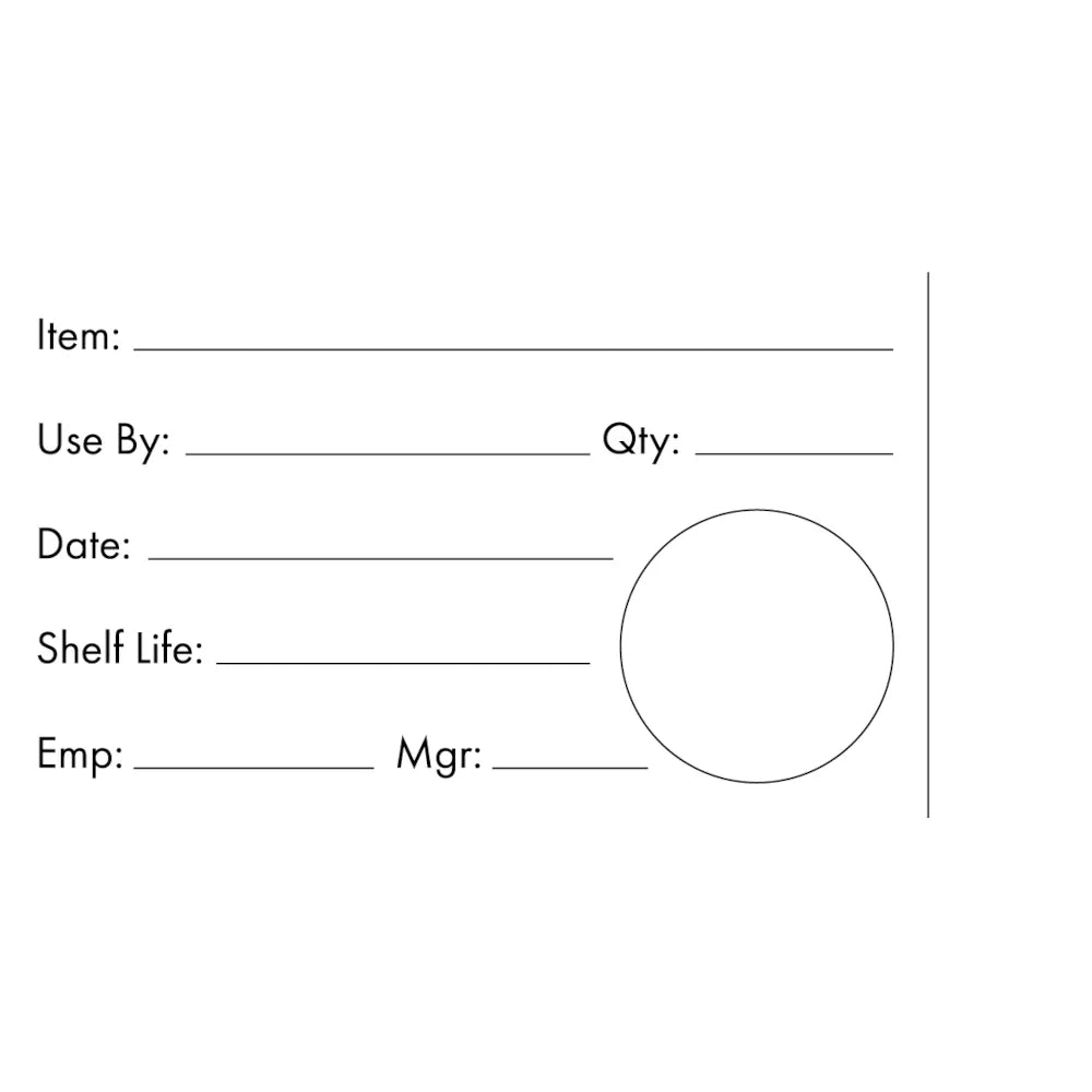 Food Label - 100mm x 50mm | Roll of 100 Labels for Clear and Accurate Identification