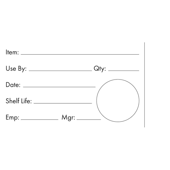 Food Label - 100mm x 50mm | Roll of 100 Labels for Clear and Accurate Identification