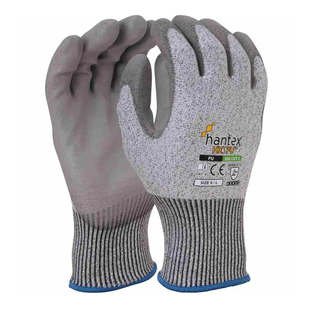 Cut Level D Hantex HX5 PU Gloves for Maximum Dexterity