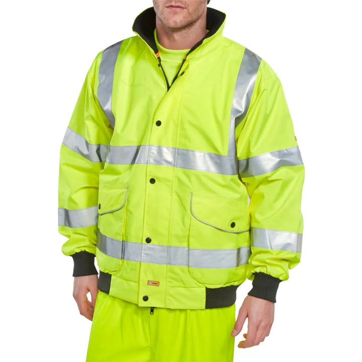 Hi Vis Super Bomber Jacket - Breathable Design for All-Day Comfort