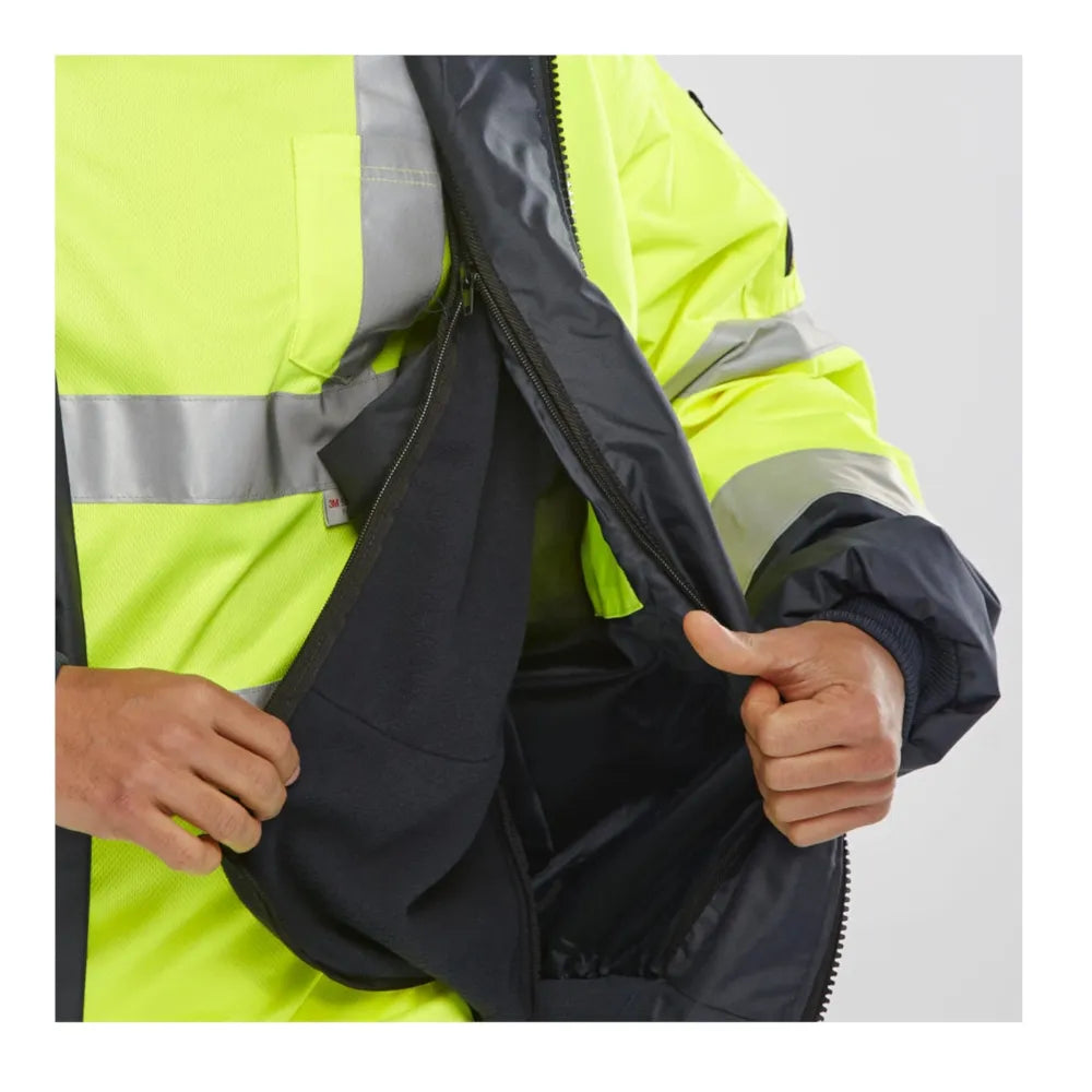 High Visibility Two Tone Bomber Jacket for Enhanced Protection