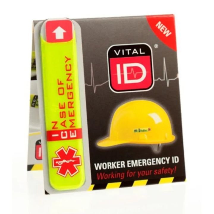 I.C.E. Emergency ID Tag for Safety Helmets - Critical Information