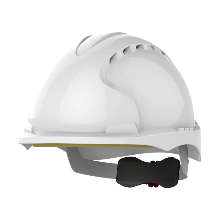 White JSP EVO3 Revolution Wheel Ratchet Vented Safety Helmet