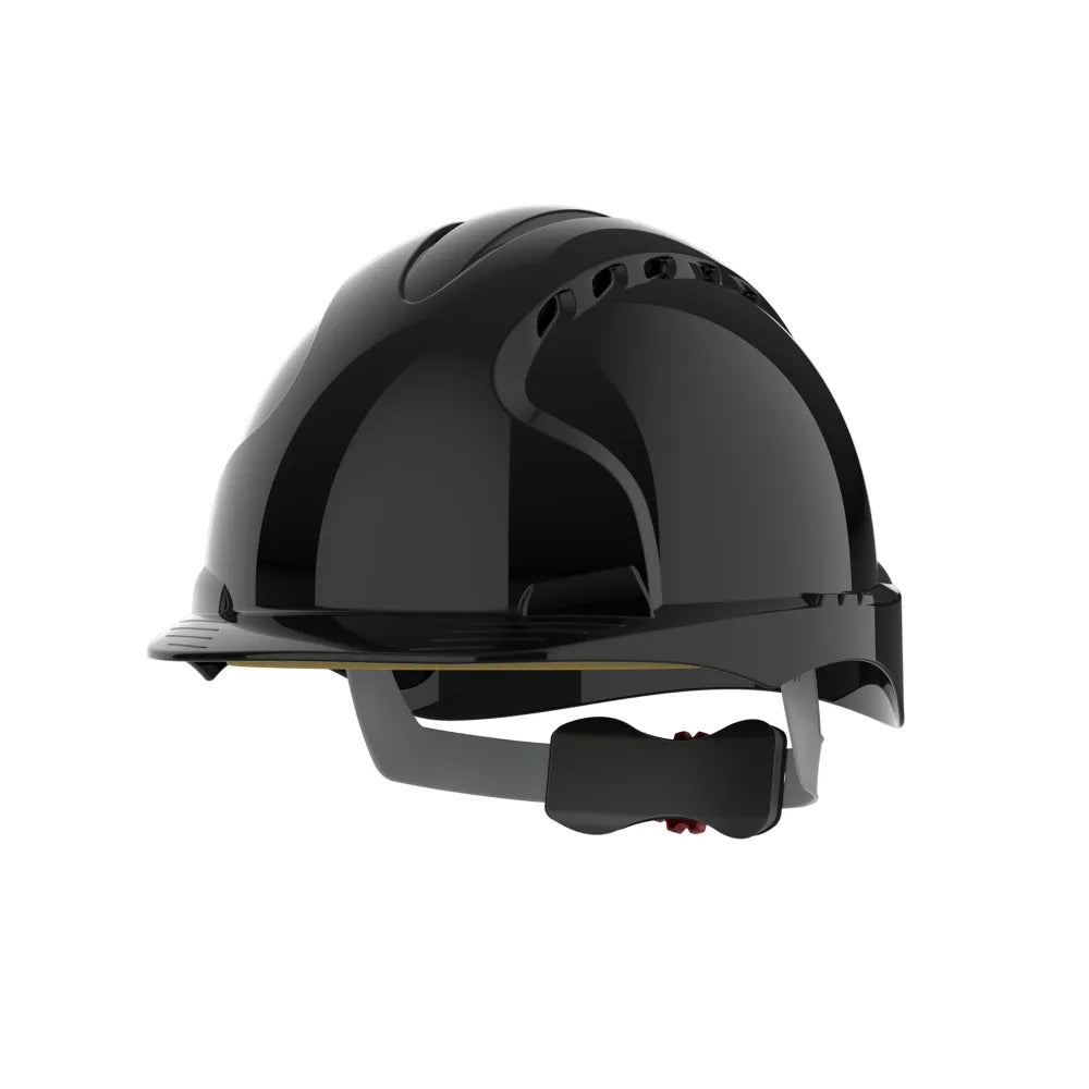 JSP EVO3® Vented Safety Helmet with Wheel Ratchet - Black