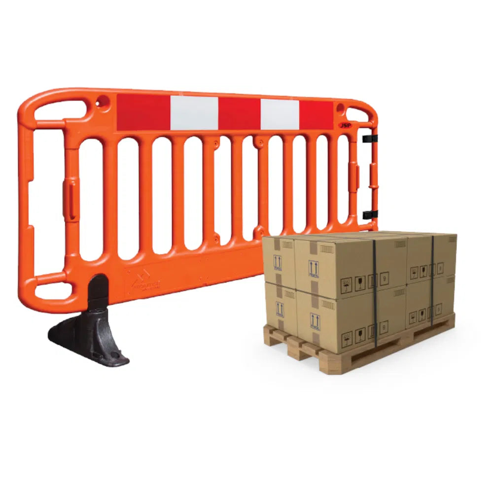 JSP Frontier Barrier - Anti-Trip Feet - 2m | Pallet of 40 Safety Barriers