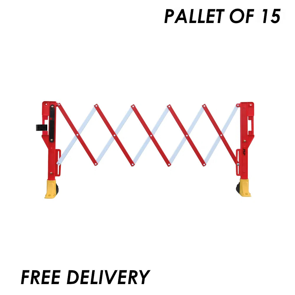JSP Titan Expander Barrier - Anti-Trip - Red/White - 3.1m - Pack of 15 Units