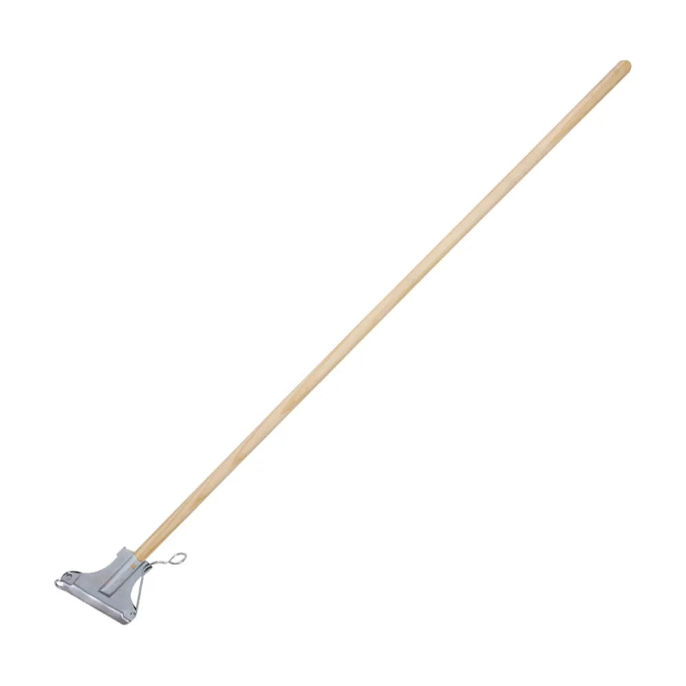 Premium Kentucky Wooden Mop Handle with Metal Clip Attachment