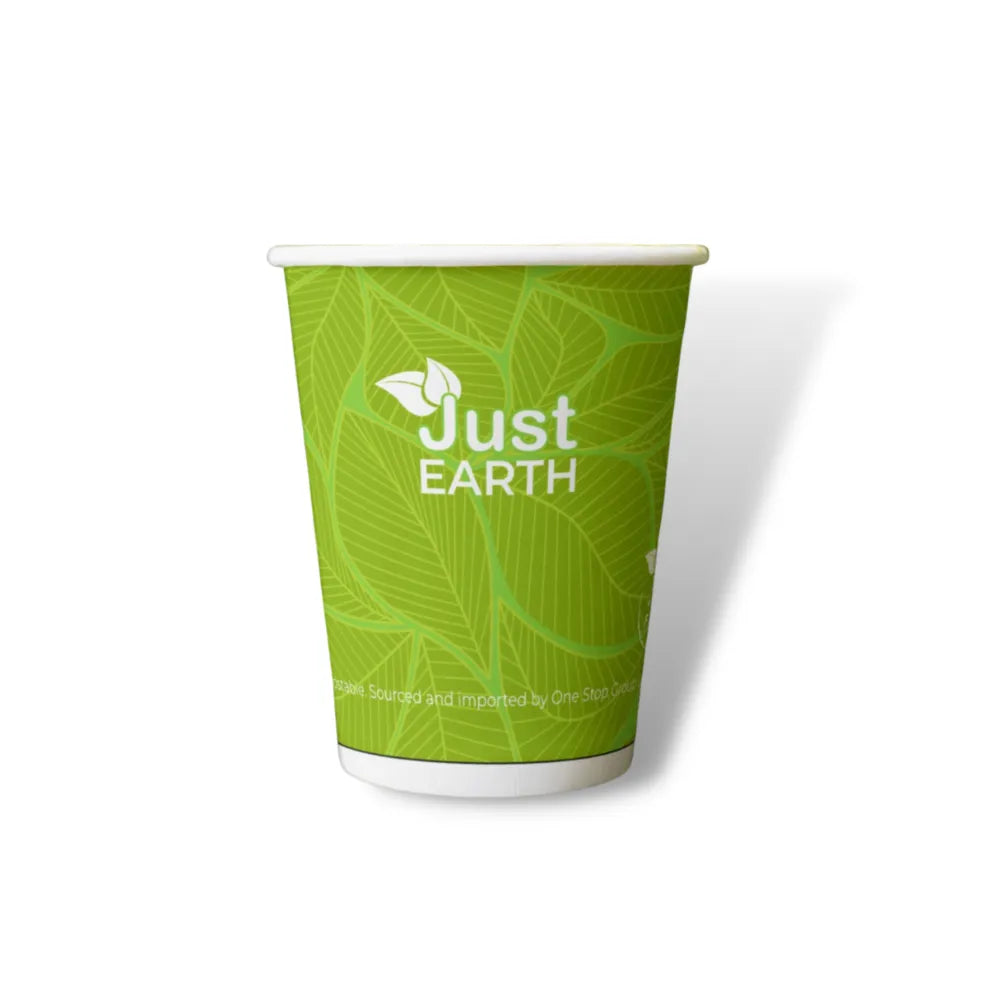 Compostable Double Wall Cups - Case of 500 | Eco-Friendly Hot Drink Cups