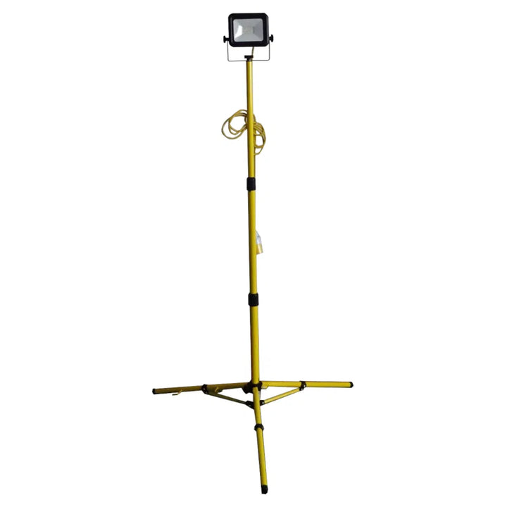 LED Tripod Flood Light - 110V Portable Worksite Lighting