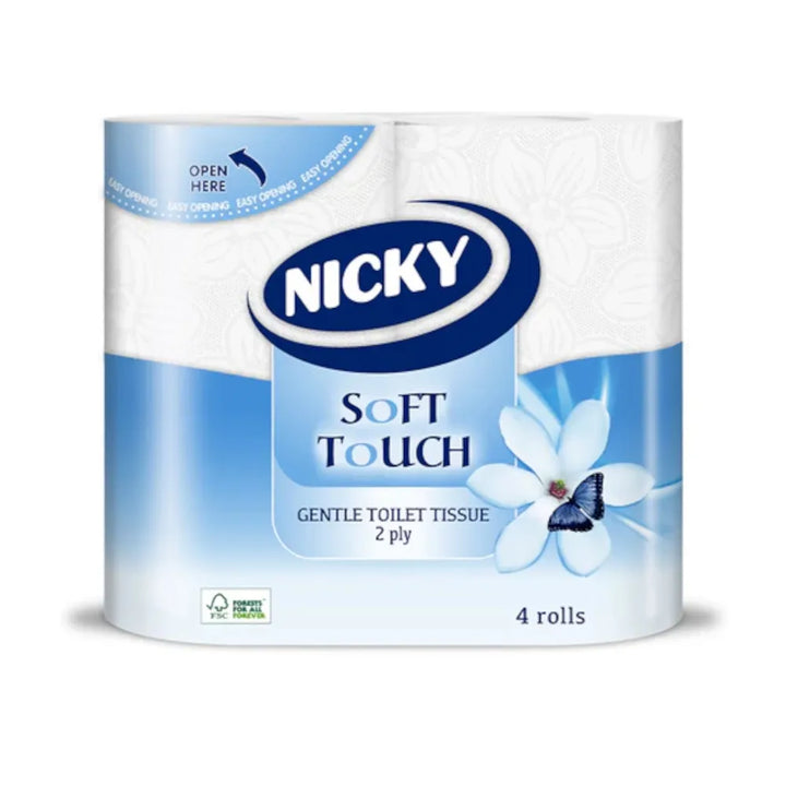 Nicky Soft Touch Toilet Roll – 2-Ply – 32 Rolls – Premium Quality