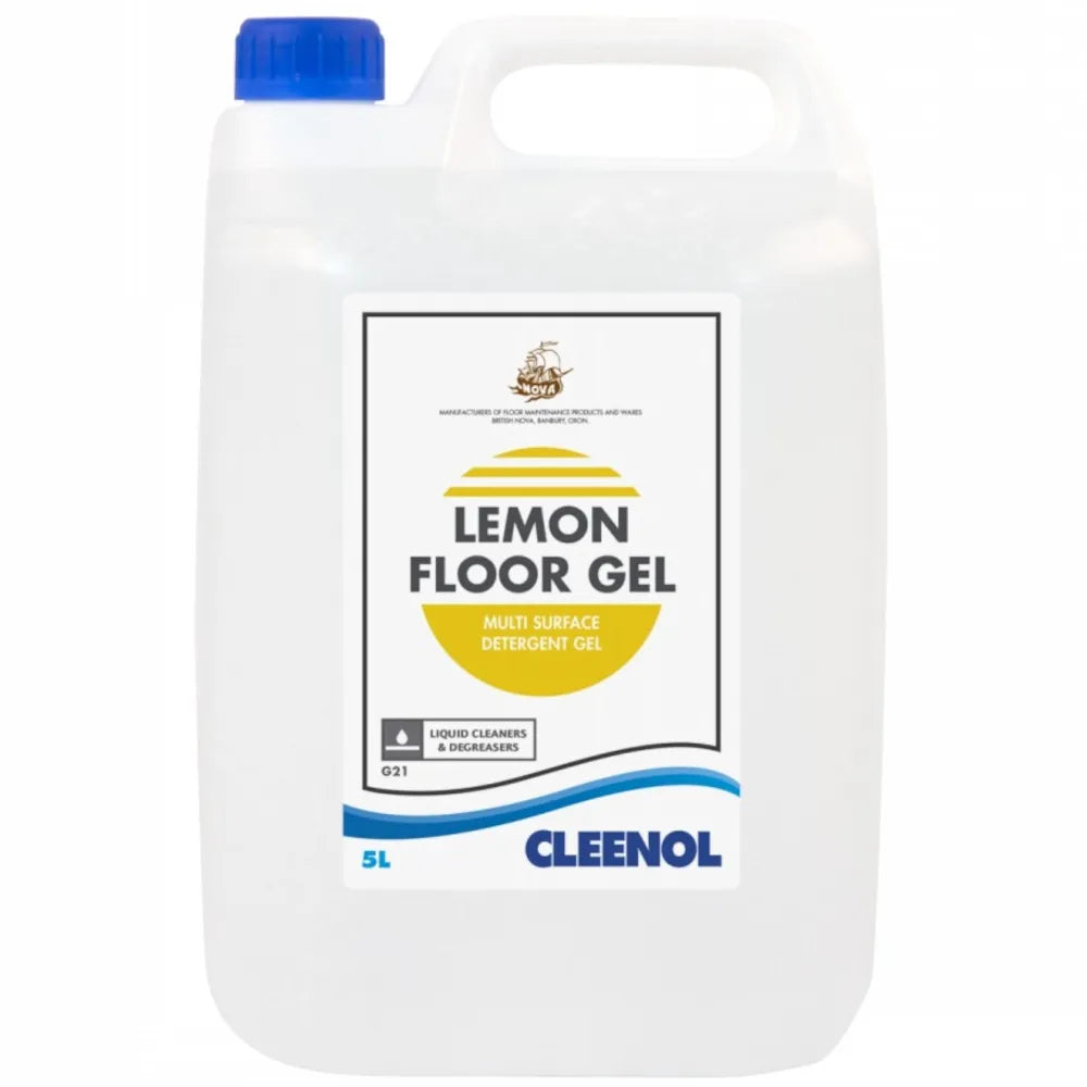 Cleenol Lemon Floor Gel - 5L | Multi-Surface Cleaner with Fresh Lemon Scent