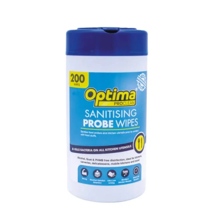 Optima Sanitising Probe Wipes - Tub of 200 | Antibacterial Wipes for Safe Sanitisation