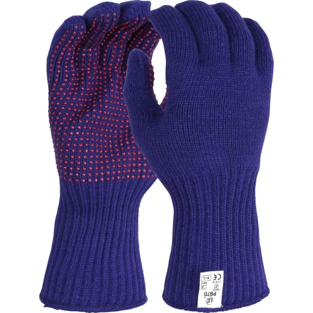 Thermal Acrylic PVC Dotted Gloves PB7D – Durable Cold Weather Work Gloves