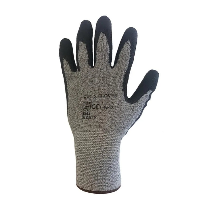 Cut Level C Grey Gloves with PU Coating for Optimal Grip