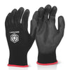 Durable Black PU Coated Gloves for Versatile Applications