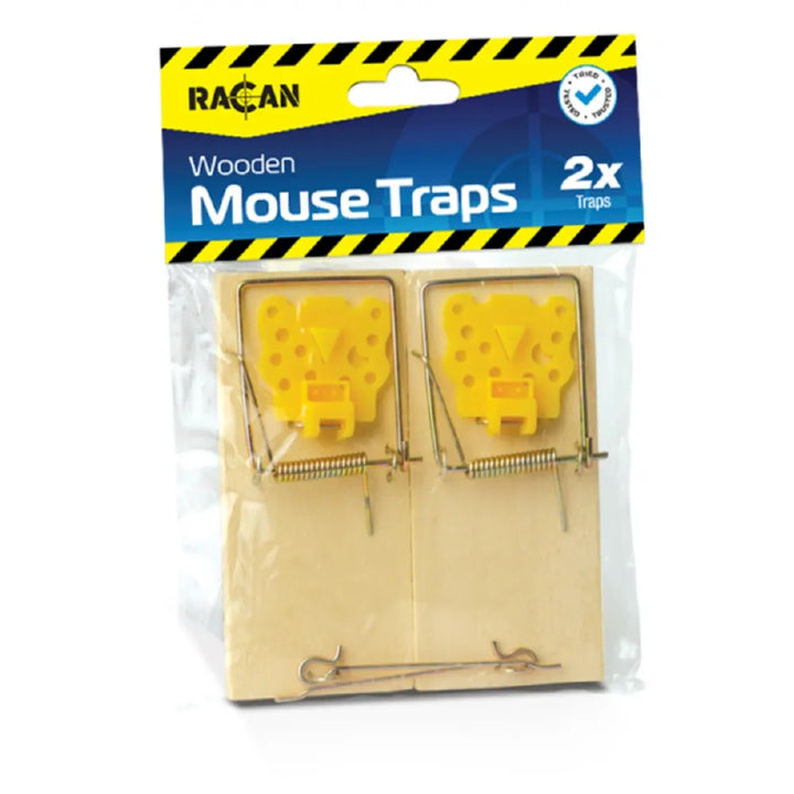 Racan Wooden Mouse Traps - Pack of 2 for Reliable Rodent Control