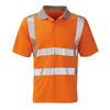 Orange Rail Hi Vis Polo Shirt - Ideal for On-Site Safety