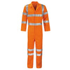 Orange Rail Hi Vis Polycotton Coverall - Safety and Comfort Combined