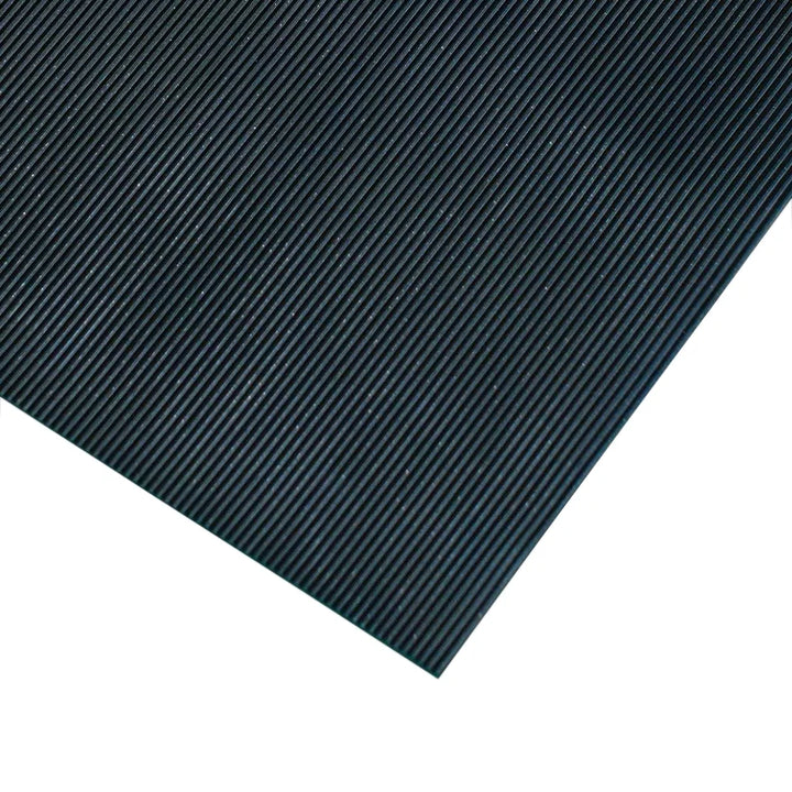 Black Rubber Rib Entrance Mat – High-Traffic Floor Safety