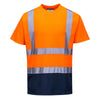 S378 High Visibility Contrast T-Shirt - Breathable Hi Vis Safety Tee