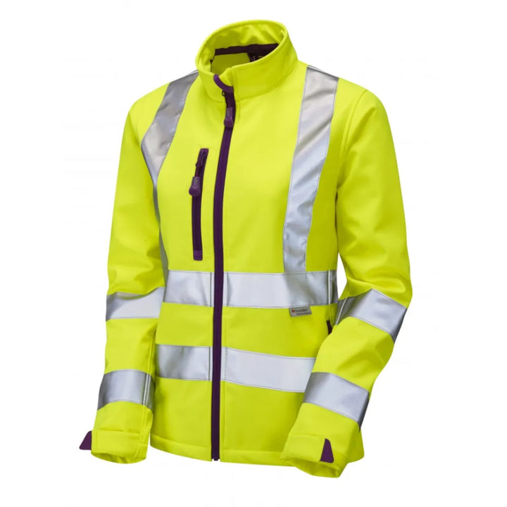 SJL01 Ladies Hi Vis Softshell Jacket Yellow | Stylish and Protective Workwear for Women