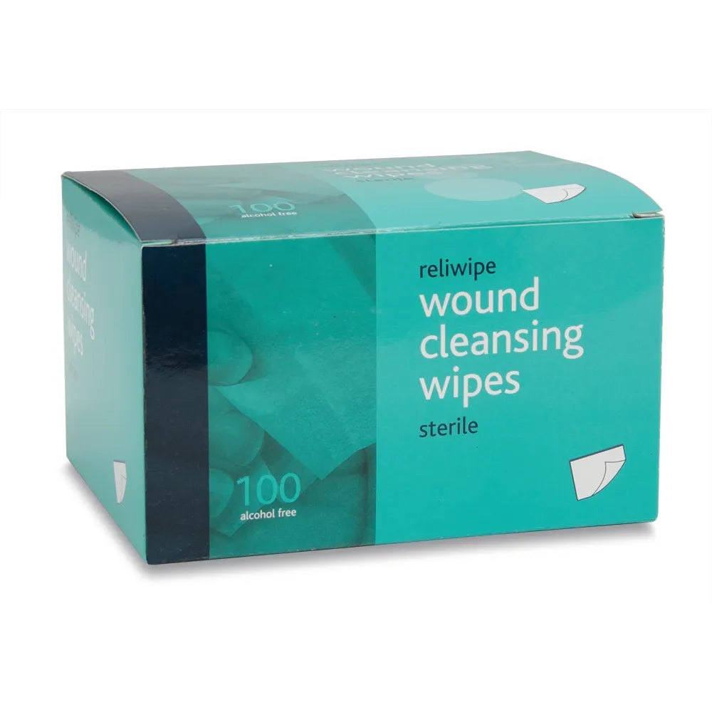 Saline Wound Cleansing Wipes - 100 Pack | Sterile & Effective First Aid Solution