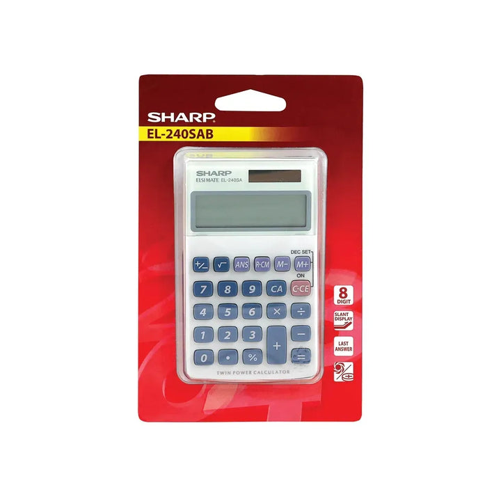 Sharp 8-Digit Pocket Calculator - Perfect for Quick Calculations Anywhere