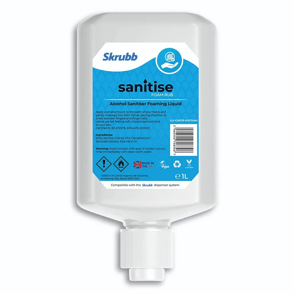 Skrubb Foam Hand Sanitiser Cartridge (1L) – Fast & Effective Hygiene