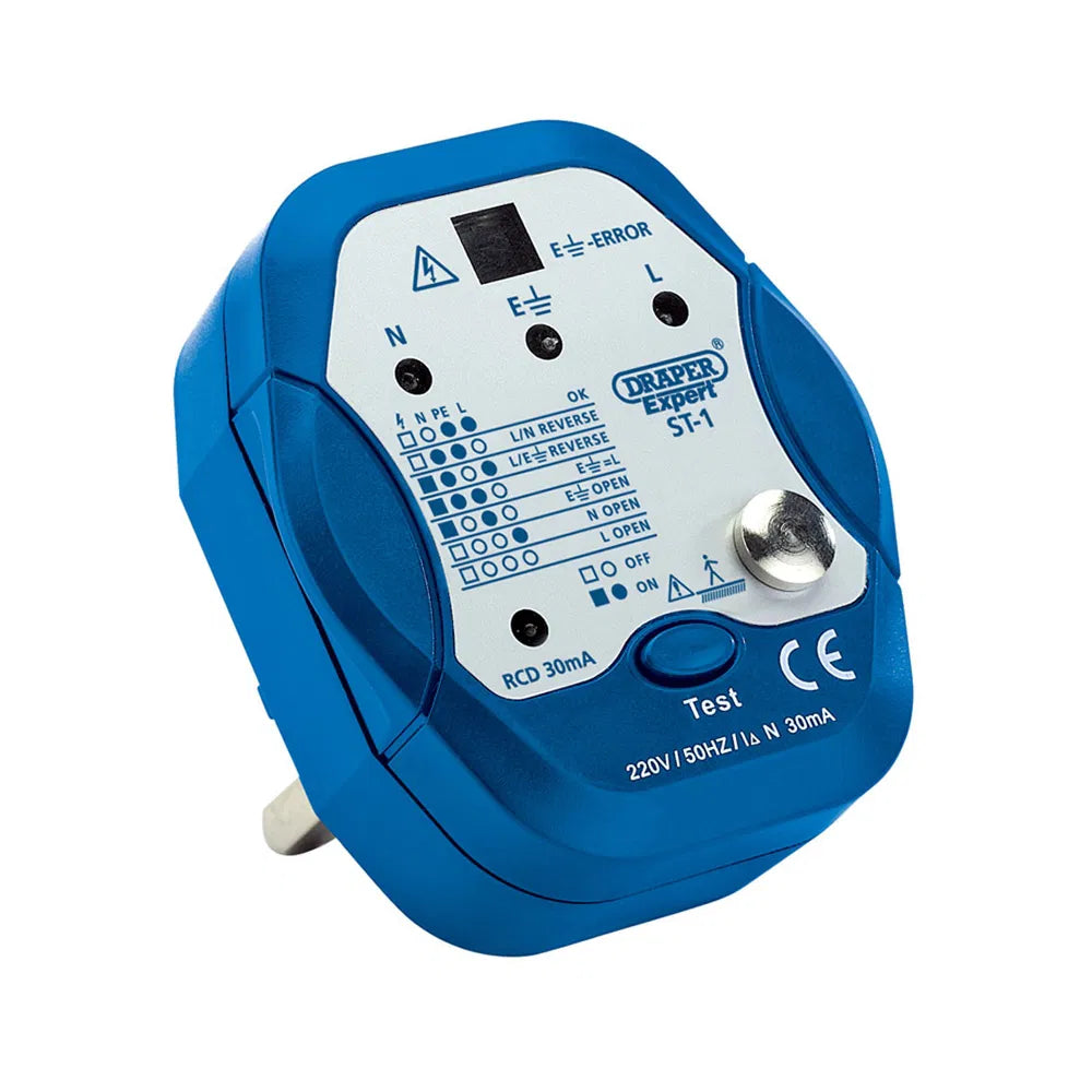 Draper 13A 230V Socket Tester – Reliable Electrical Testing